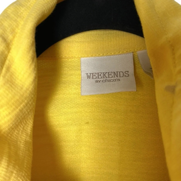 Weekends by Chicos,eyelet,front zip,bracelet sleeve lightweight jacket,cardigan - Picture 11 of 14